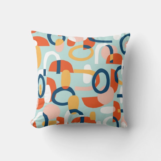 Playful Abstract Rhythm Cushion (Front)