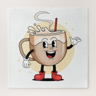 Playful and Adorable Coffee Character Jigsaw Puzzle