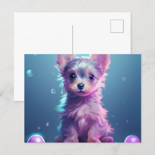 Playful and Curious Puppy Postcard