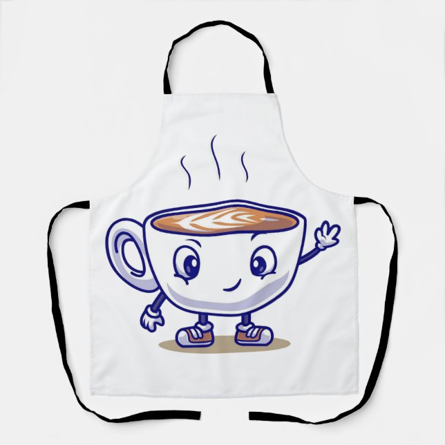 Playful and Funny Coffee Design Apron (Front)