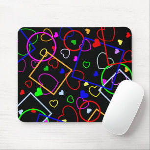 Playful And Happy Colours On Black Mousepad