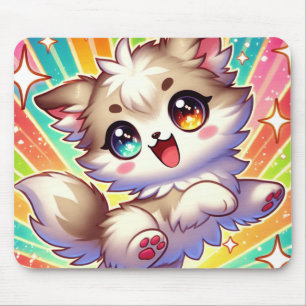Playful Anime Pet Full of Joy Mouse Pad