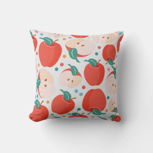 Playful Apple Pattern Cushion