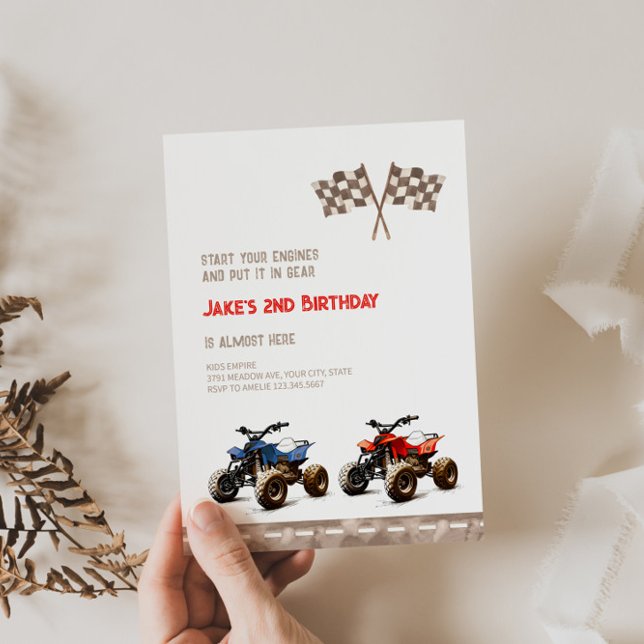 Playful ATV Bikes Birthday Invitation (Creator Uploaded)