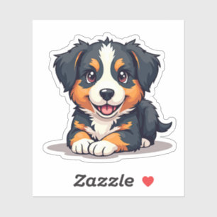 Playful Australian Shepherd Pup, 3D Charm, Small