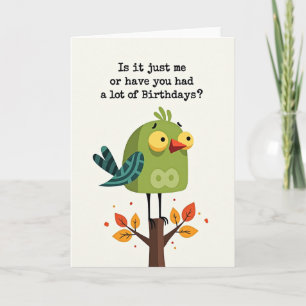 Playful Avian Birthday Card