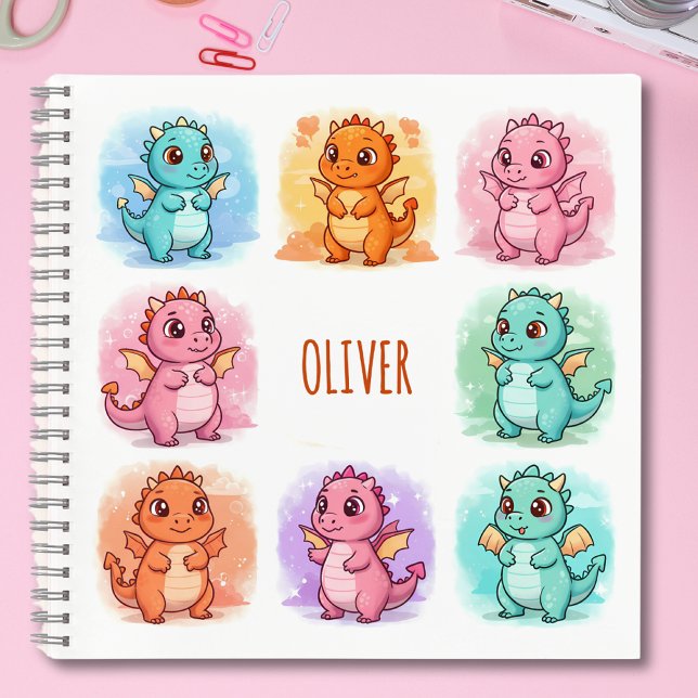 Playful Baby Dragons Personalised Notebook (Creator Uploaded)