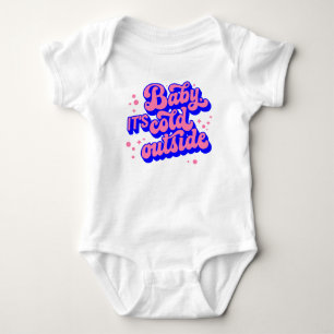Playful Baby, It’s Cold Outside Winter Design Baby Bodysuit