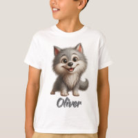Playful Baby Wolf - Customisable Kids' T-Shirt