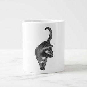 Playful Backward Cat Large Coffee Mug