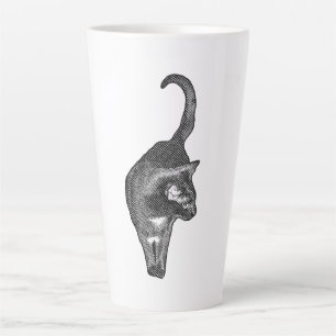 Playful Backward Cat Latte Mug