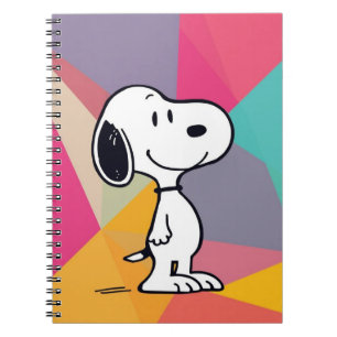Playful Beagle Cartoon Geometric Pop Art Notebook