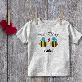Playful Bee Loved Personalised Toddler T-Shirt