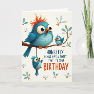 Playful Birds Birthday Card
