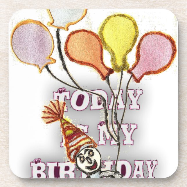 Playful Birthday Greeting: Happy Birthday Bro. Coaster (Front)