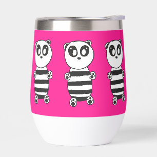 Playful Black and White Panda Art