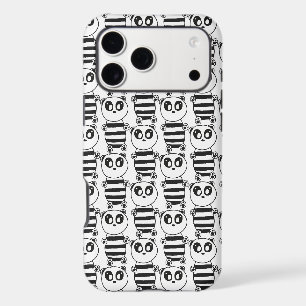 Playful Black and White Panda Art