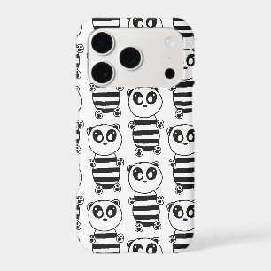 Playful Black and White Panda Art