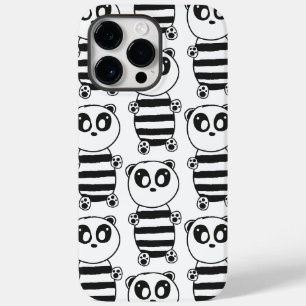 Playful Black and White Panda Art Case-Mate iPhone 14 Pro Max Case