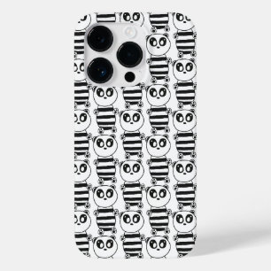 Playful Black and White Panda Art Case-Mate iPhone 14 Pro Case