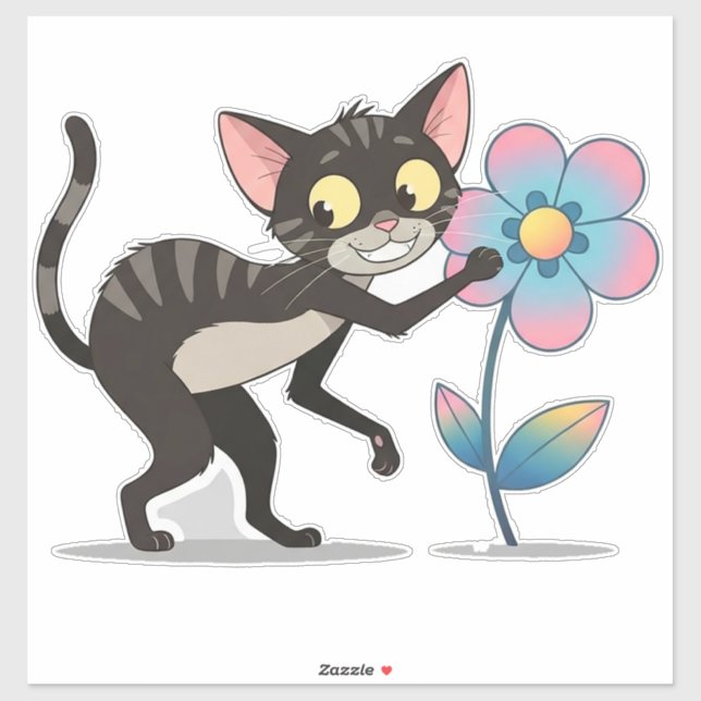 Playful Black Cat (Sheet)