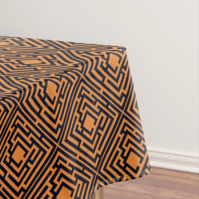 Playful Black Labyrinth on any Colour Tablecloth (In Situ)