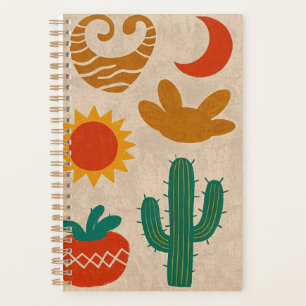Playful Bohemian Patterns Hand-drawn suns, moons Planner