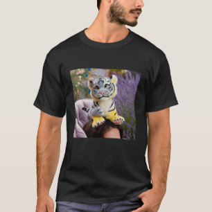 "Playful Bond with White Tiger Cub Tee" T-Shirt