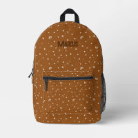 Playful brown boho shapes with name