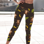 Playful Brown Monkey And Banana Capri Leggings<br><div class="desc">Swing into style with these playful capri leggings featuring a charming pattern of monkeys and bananas in a lush jungle. The earthy brown and cheerful yellow hues create a fun and adventurous vibe, perfect for adding a touch of whimsy to your activewear. Made from a soft, stretchy fabric, they're comfortable...</div>