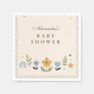 Playful Bumble Bee Baby Shower Napkin