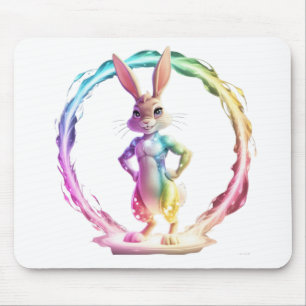Playful Bunny Bliss Mouse Pad