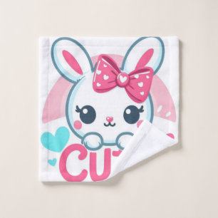 “Playful Bunny Joy Towel” Wash Cloth