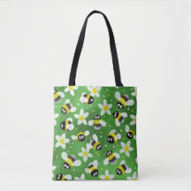 Playful Buzzing Bees (Bottle Green)