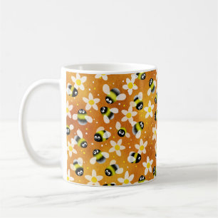  Playful Buzzing Bees (Burnt Orange)  Coffee Mug