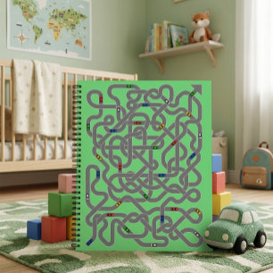 Playful Car Road Map Notebook