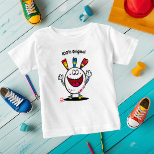 Playful Cartoon Character – Customisable Tag Baby T-Shirt