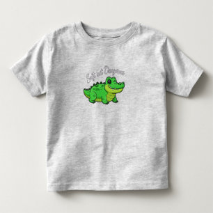 Playful Cartoon Crocodile - Soft but Dangerous Toddler T-Shirt