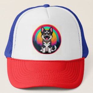 Playful Cartoon Dog Trucker Hat