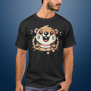 Playful Cartoon Groundhog T-Shirt