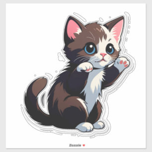 Playful Cartoon Kitten