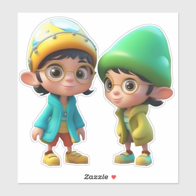 Playful Cartoon-Themed Mousepad (Sheet)