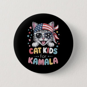 Playful Cat Design For Kids 6 Cm Round Badge
