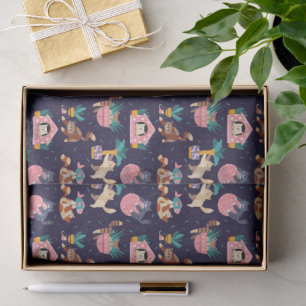 Playful Cat Lover Design Tissue Paper