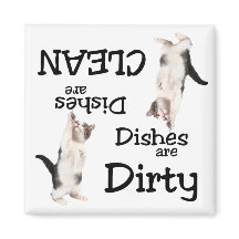 Playful Cat Lovers Dishwasher Magnet