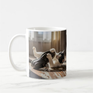 Playful Cat Shoe Fun Coffee Mug