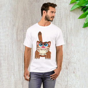 Playful Cat with Big Blue Eyes Fun Whimsical Kitty T-Shirt