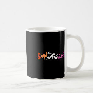 Playful Cats In Lesbian Pride Colours Stretch And Coffee Mug