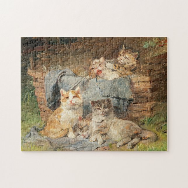 Playful Cats | Julius Adam the Younger Jigsaw Puzzle (Horizontal)