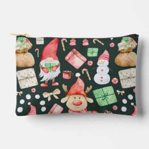 Playful Christmas Aesthetic Pattern - Fun Holiday Accessory Pouch
